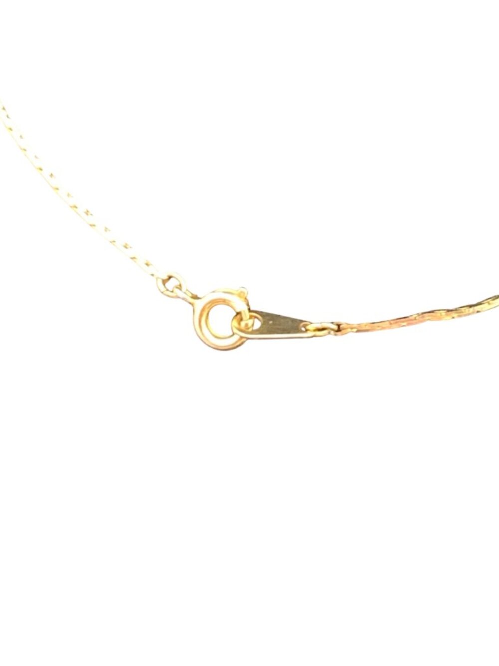 Gold Tone Box Necklace With Intricate Leaf Pendant (2245) - Picture 4 of 5